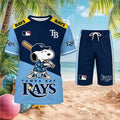 Tampa Bay Rays Snoopy Baseball Cartoon Character Shirt