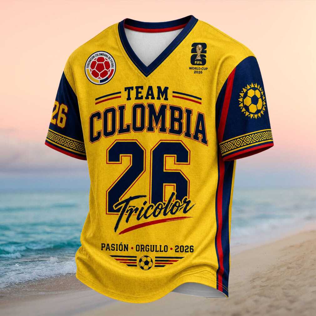 Team Colombia Tricolor World Cup 2026 Soccer Shirt Shirt - Limotees LLC