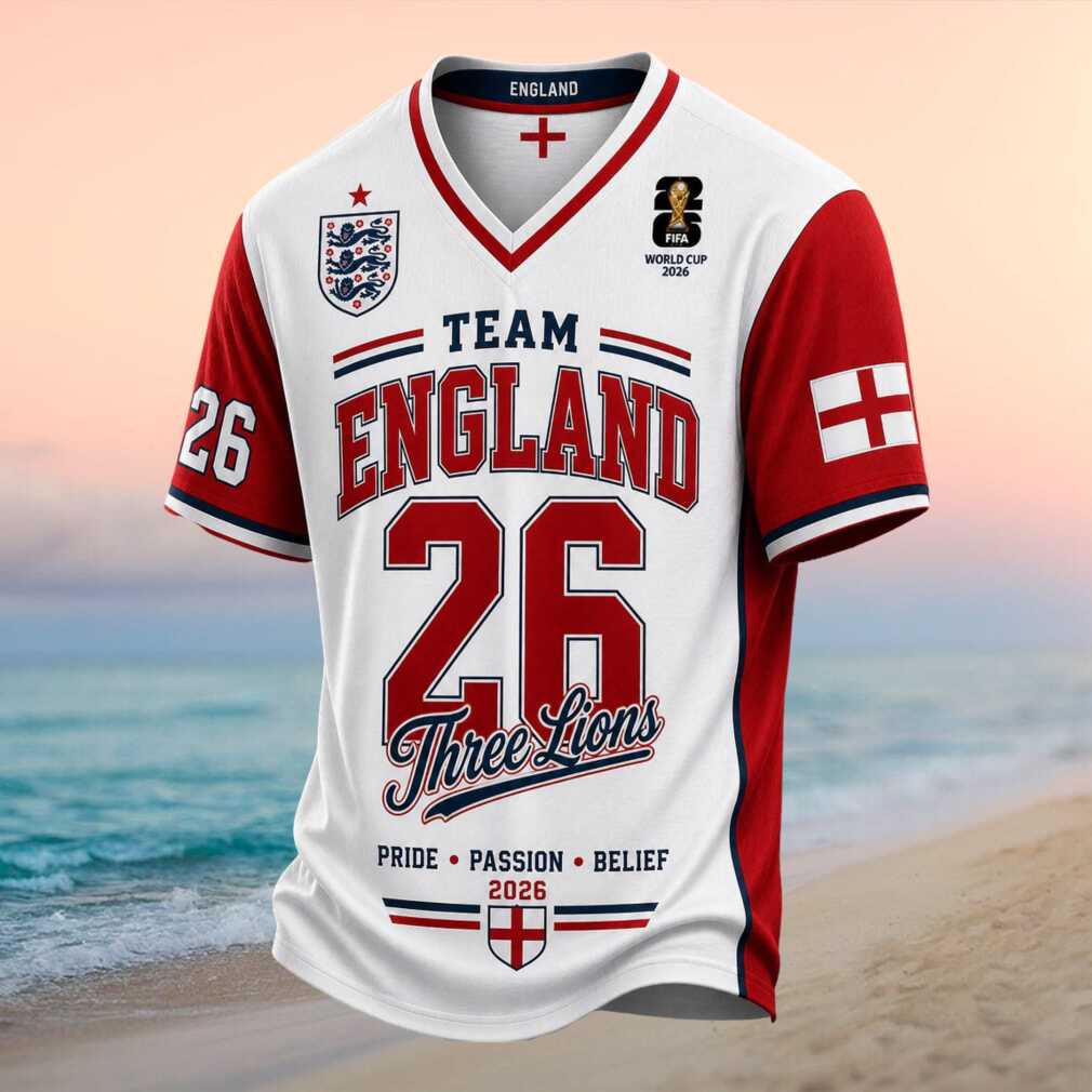 Team England Three Lions World Cup 2026 Soccer Shirt - Limotees LLC