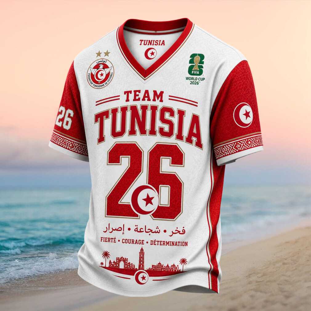 Team Tunisia Courage 2026 Pride Soccer Shirt - Limotees LLC