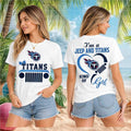 Tennessee Titans Jeep Heart I Am A Kind Of Girl Graphic Shirt - Limotees LLC