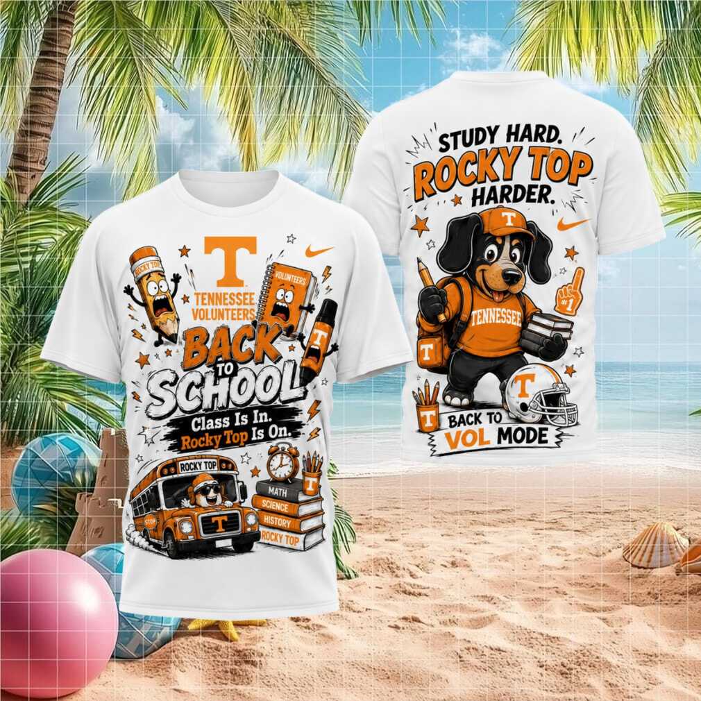 Tennessee Volunteers Mascot Back To School Study Hard Shirt