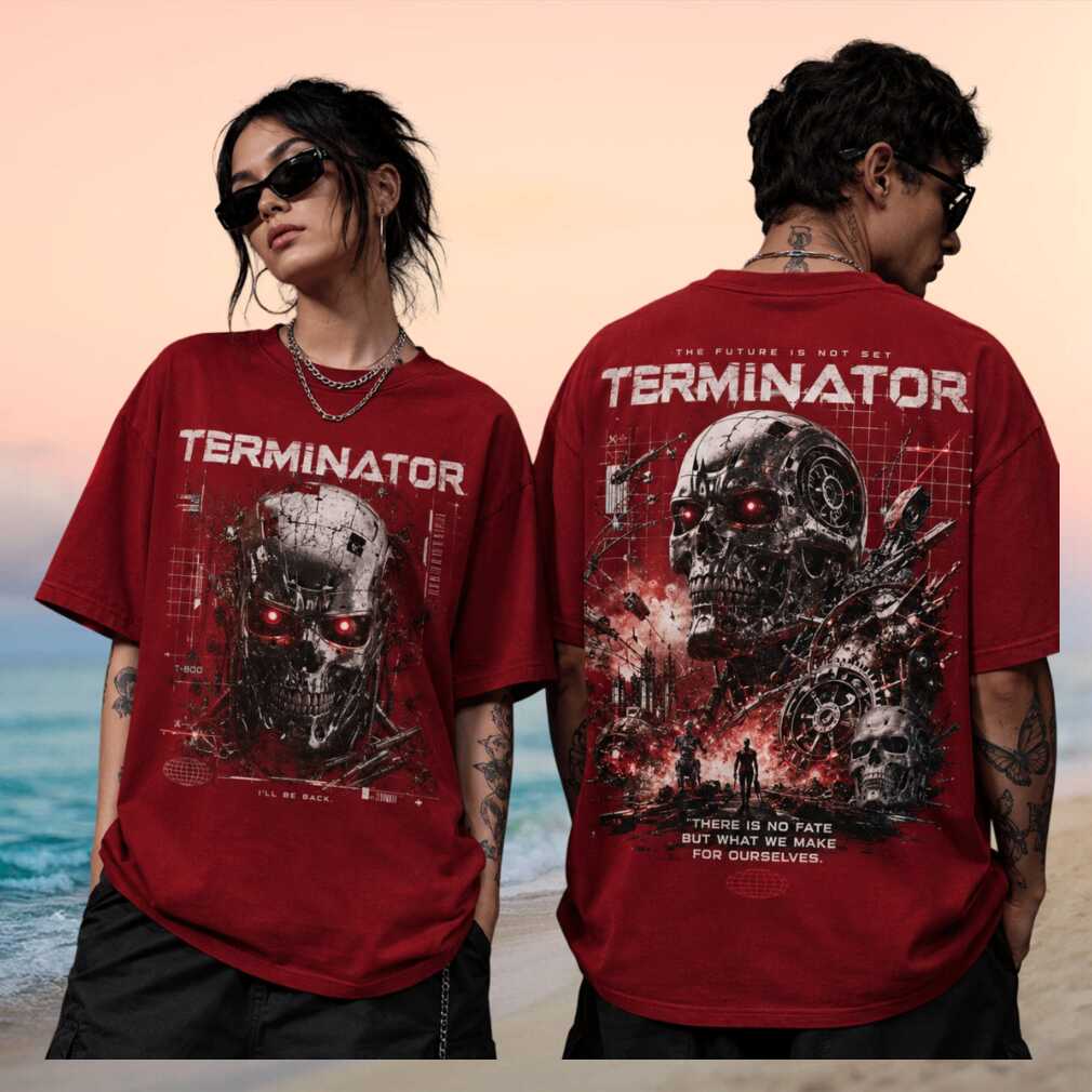 Terminator T 800 Cybernetic Skull Dark Future Vintage Shirt