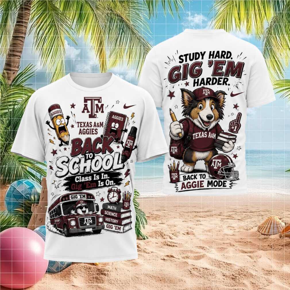Texas AM Aggies Mascot Gig Em Back To School Shirt