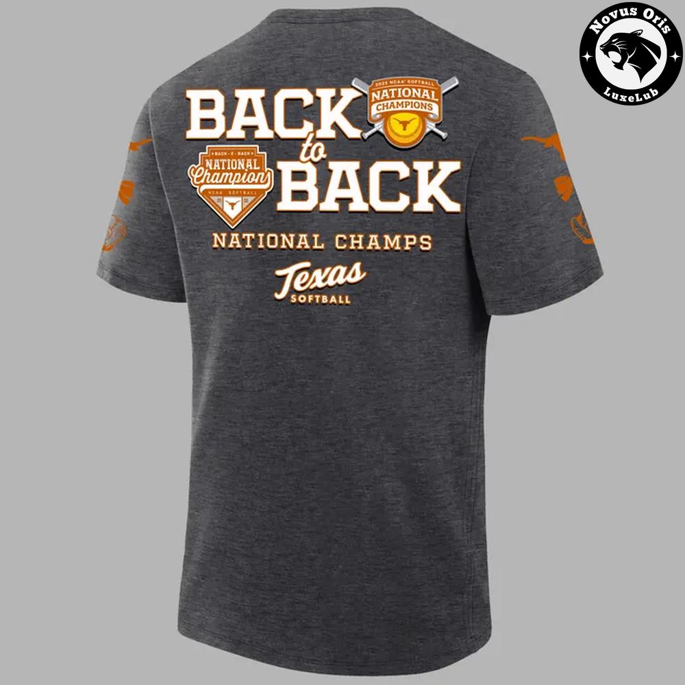 Texas Longhorns 2026 WCWS Back To Back National Champions T-Shirt