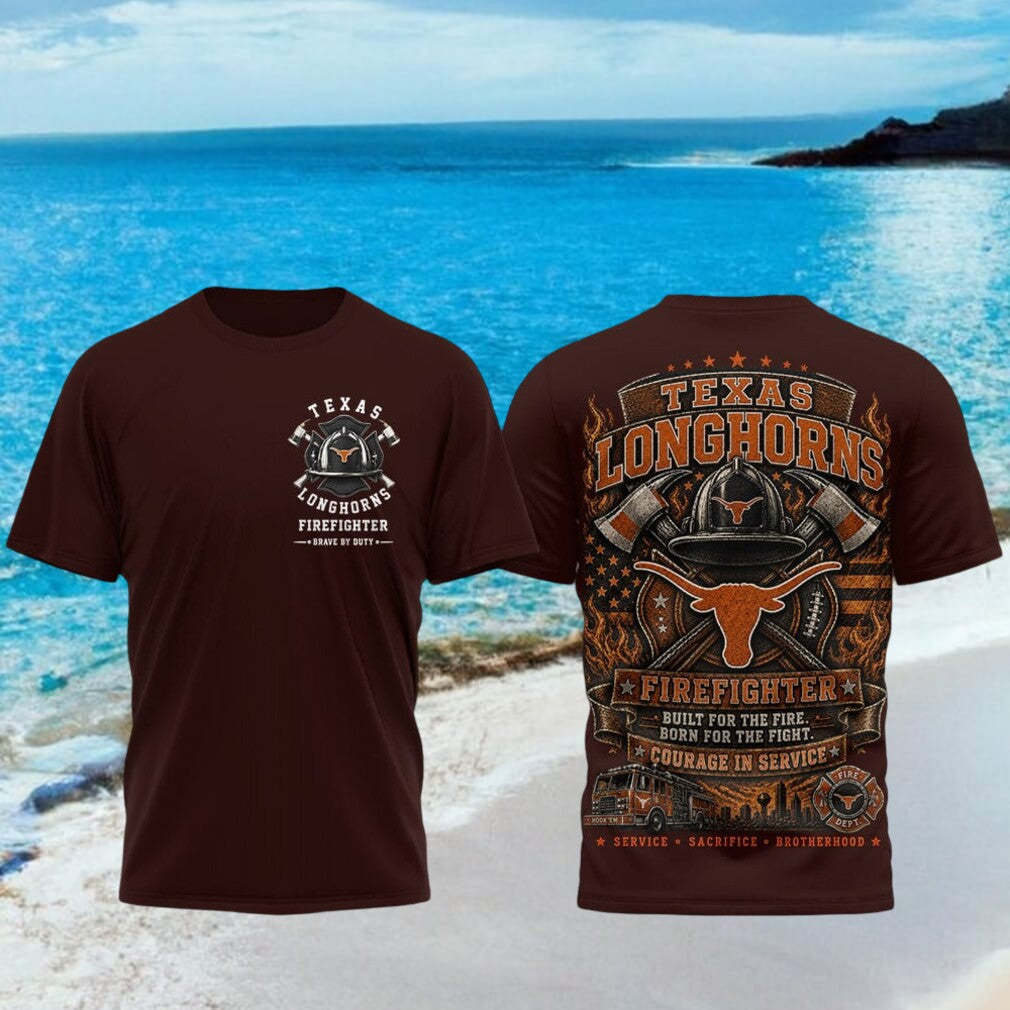 Texas Longhorns Firefighter Courage In Service T Shirt