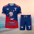 Texas Rangers Courage The Cowardly Dog Baseball Shirt