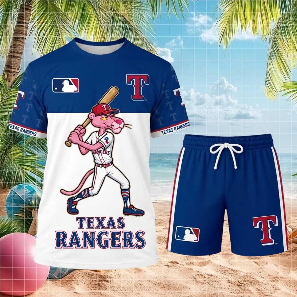 Texas Rangers Pink Panther Baseball Shirt