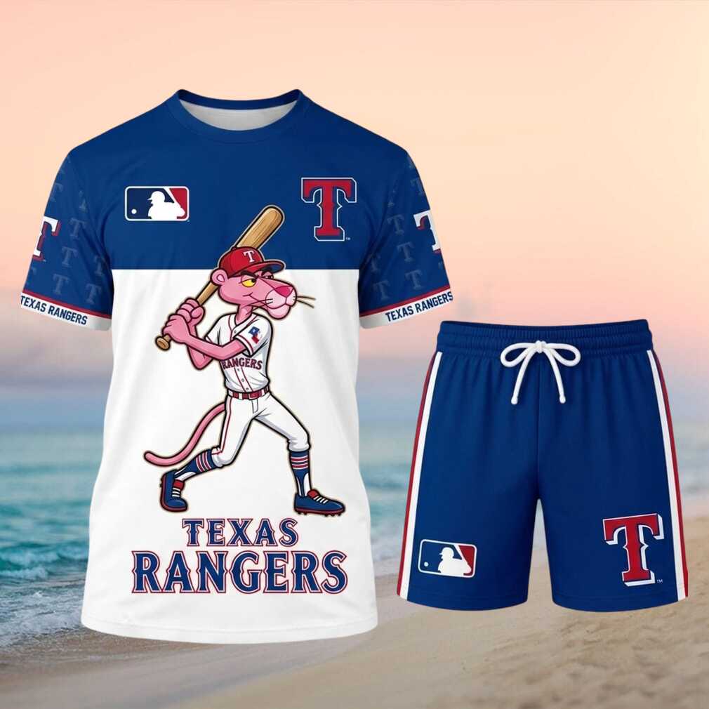 Texas Rangers Pink Panther Baseball Shirt