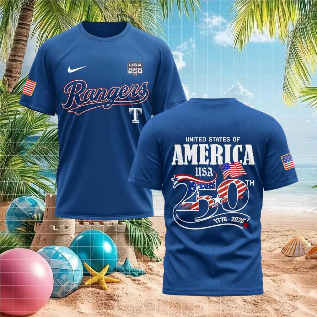 Texas Rangers USA 250th Anniversary 1776 2026 Patriotic Baseball Fans Men Women Shirt