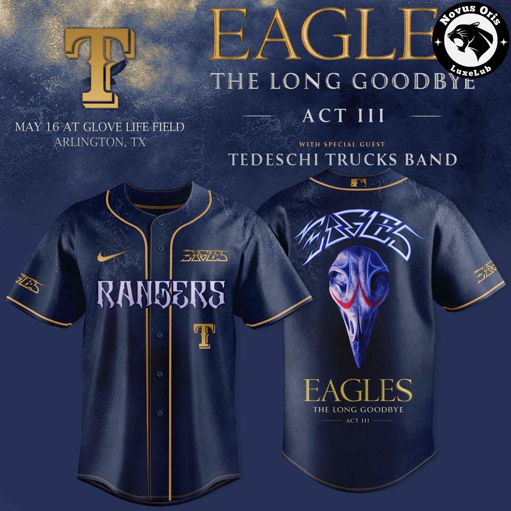 Texas Rangers x Eagles - The Long Goodbye Act III Limited Baseball Jersey