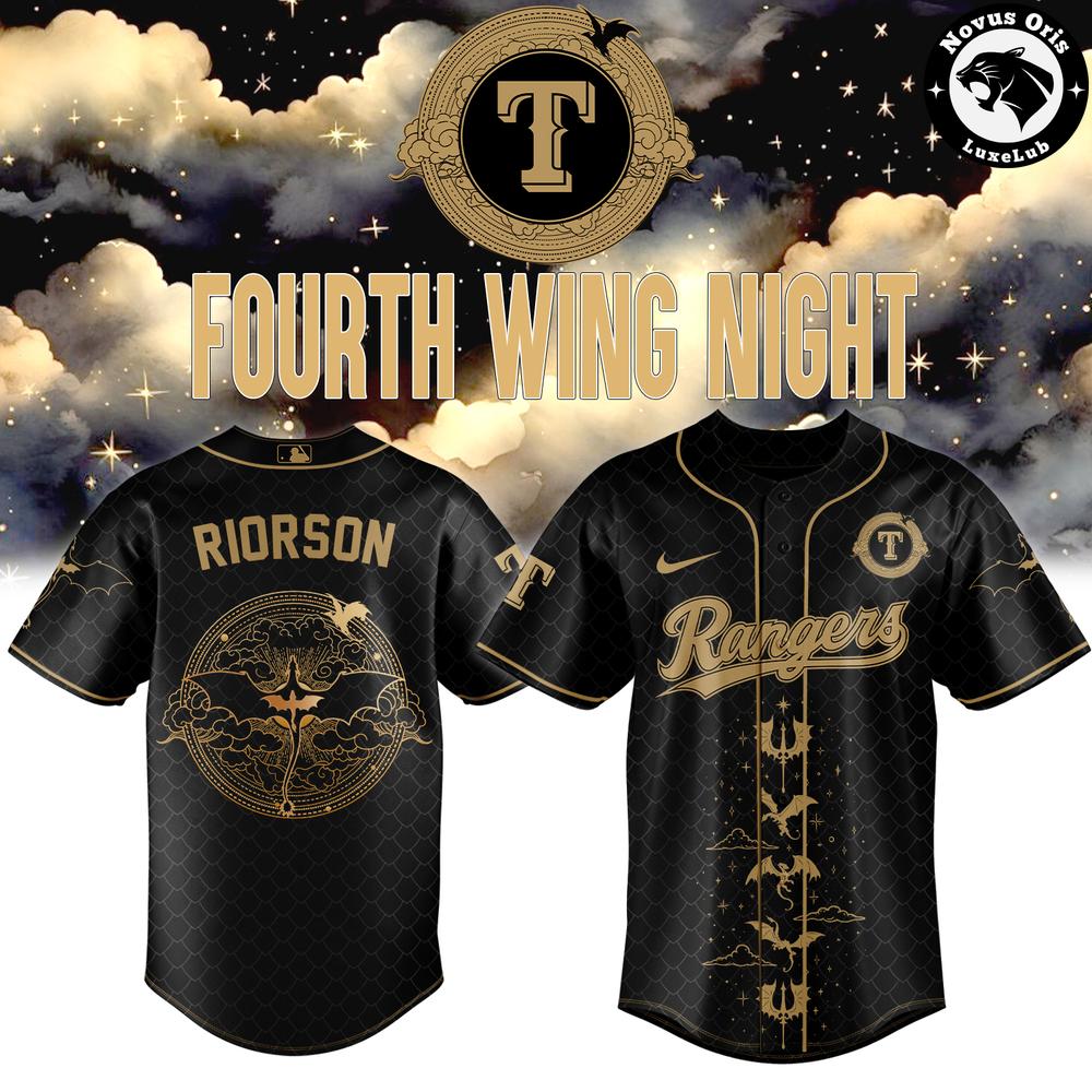 Texas Rangers x Fourth Wing Night Limited Edition Custom Baseball Jersey