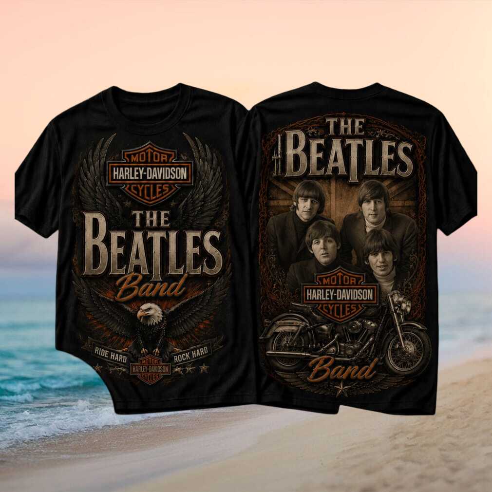 The Beatles Harley Davidson 1965 Shea Stadium Tour Vintage Fans Shirt