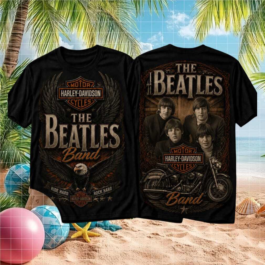 The Beatles Harley Davidson 1965 Shea Stadium Tour Vintage Fans Shirt