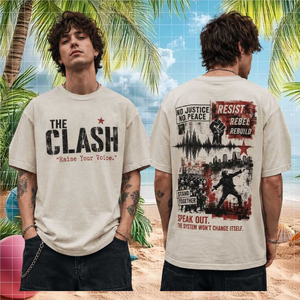The Clash Raise Your Voice Retro Rebel Protest Punk Rock Concert Music Shirt - Limotees LLC