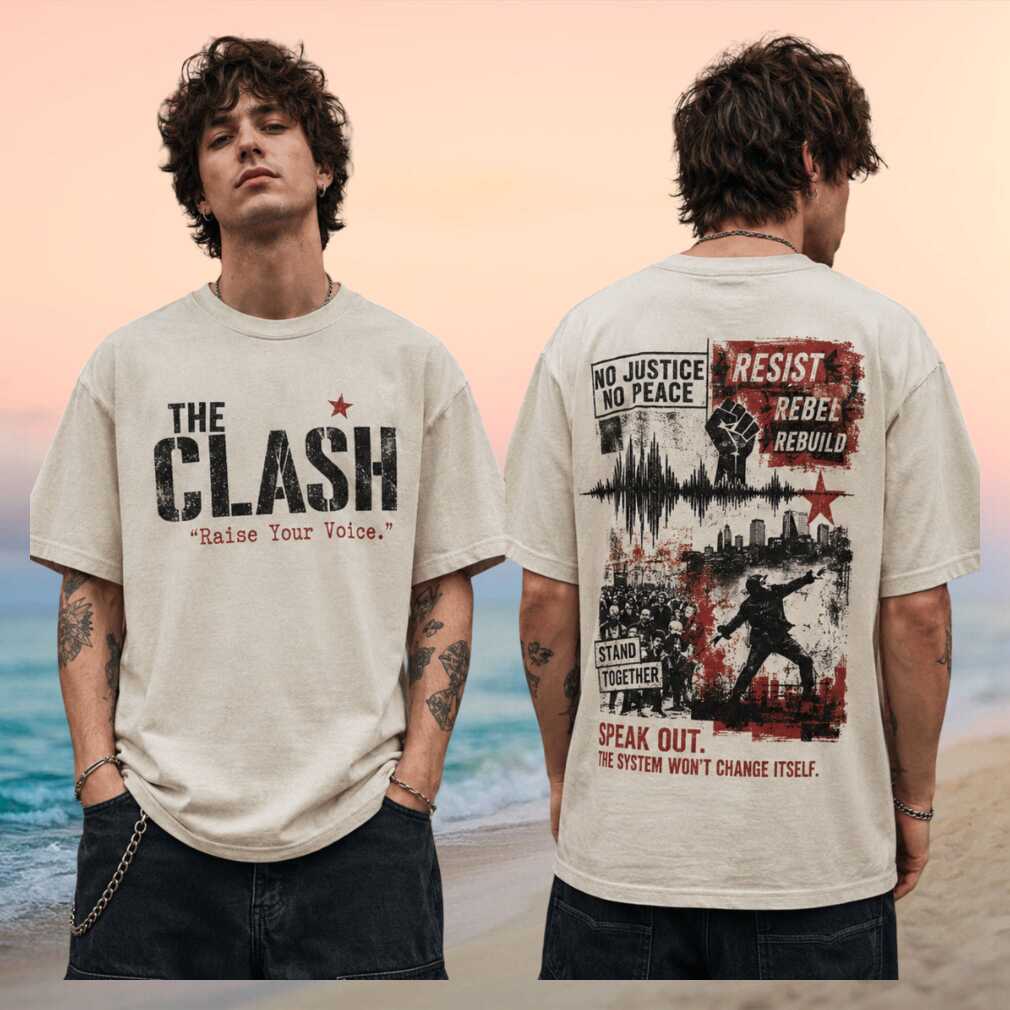 The Clash Raise Your Voice Retro Rebel Protest Punk Rock Concert Music Shirt - Limotees LLC