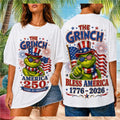 The Grinch America 250 Years of Freedom Patriotic Uncle Sam Cartoon Shirt - Limotees LLC