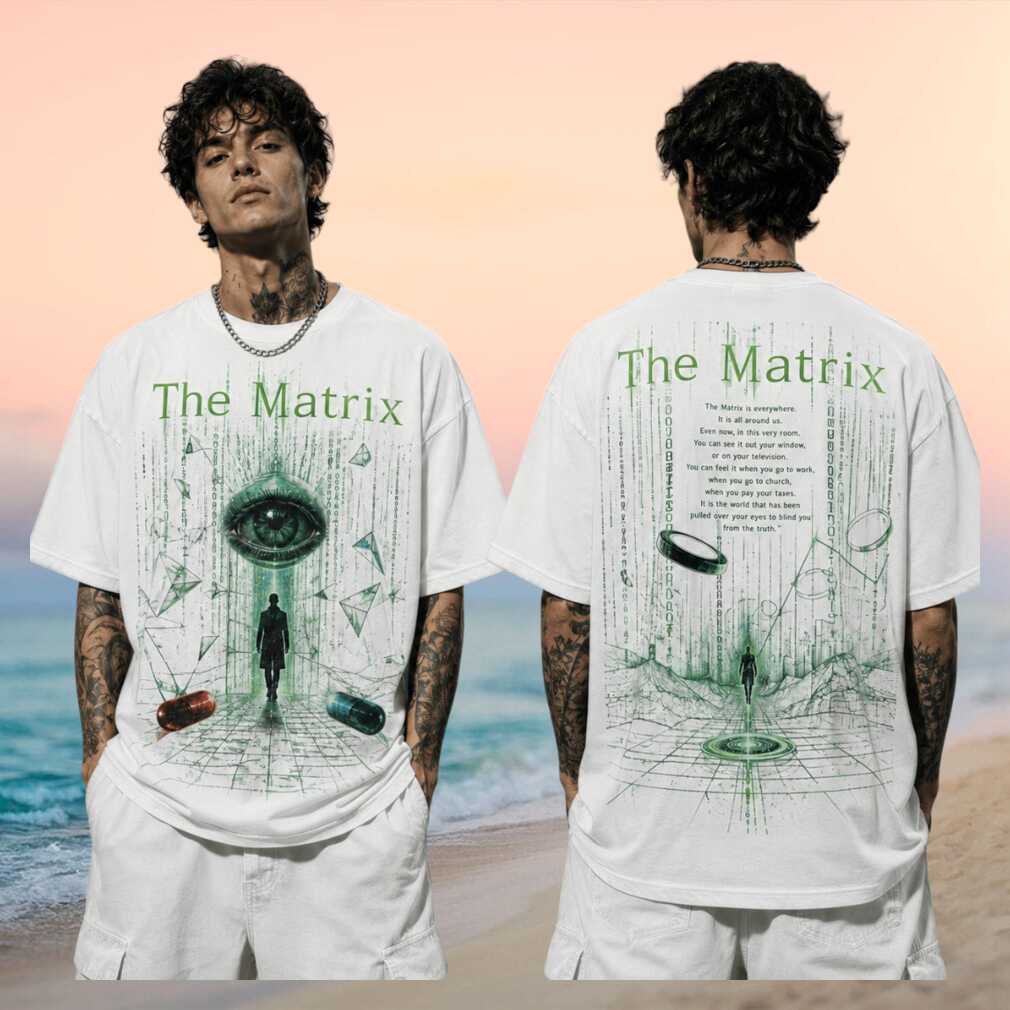 The Matrix Neo Sci Fi Red Blue Pill Cyberpunk Graphic Shirt