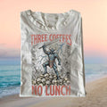 Three Coffees No Lunch Barbarian Warrior Vintage Fantasy Gamer Heavy Metal Shirt - Limotees LLC