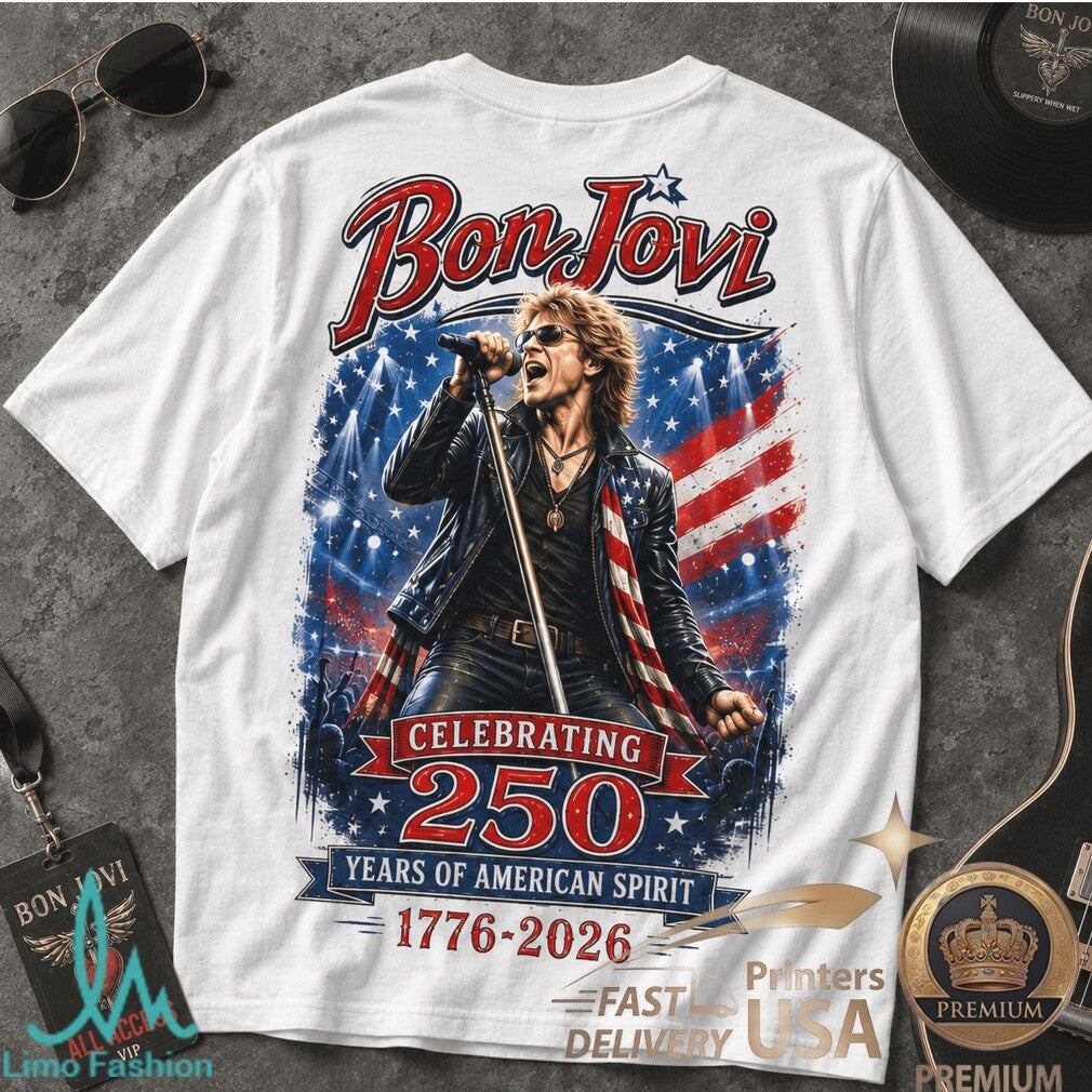 Bon Jovi America 250 Years of American Spirit Rock Music Shirt