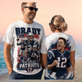 Tom Brady New England Patriots Retro 12 Quarterback Legend Fan Gift Men Women Shirt