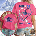 Toronto Maple Leafs Nurse Heartbeat Juneteenth T Shirt - Limotees LLC