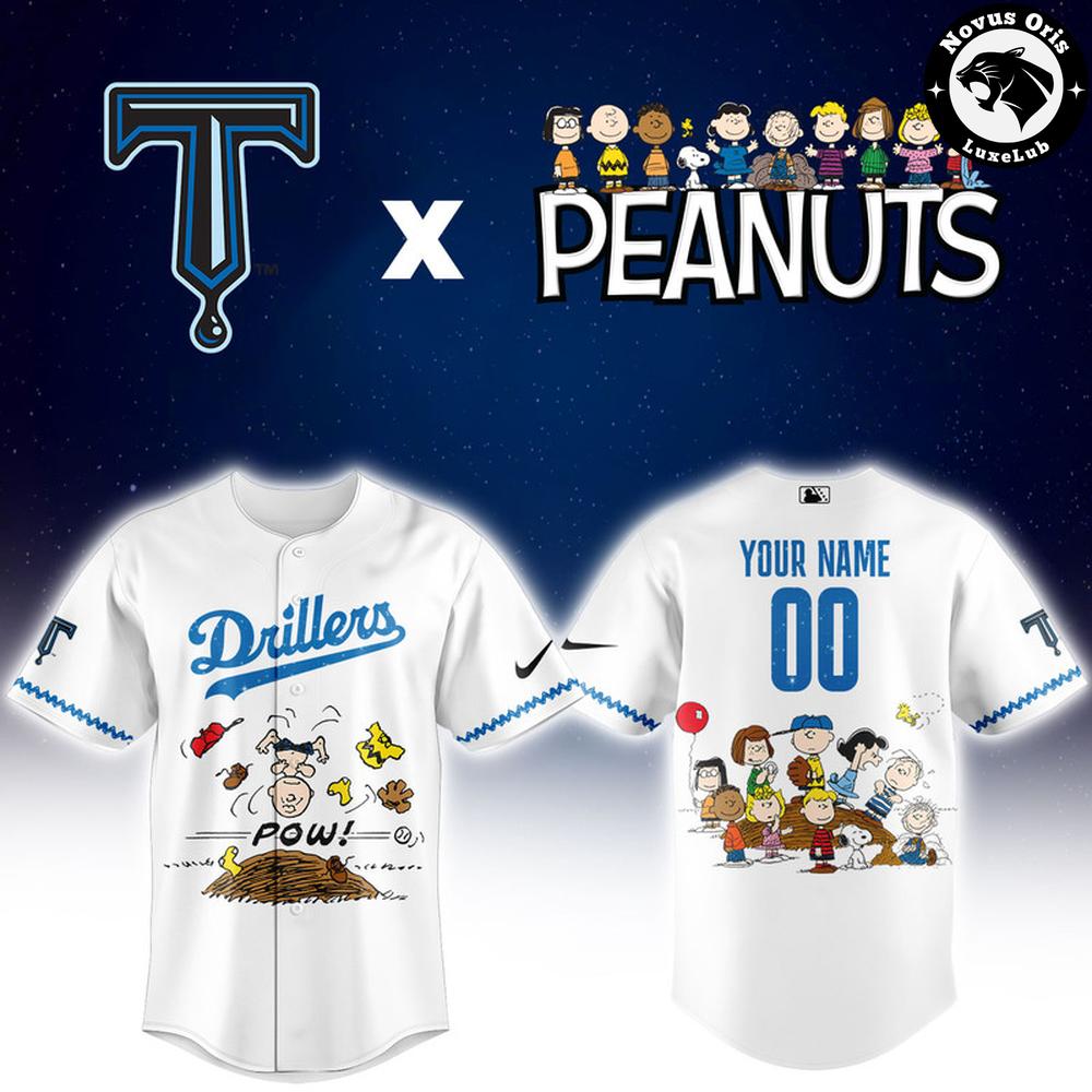 Tulsa Drillers x Peanuts Night Limited Edition Baseball Jersey