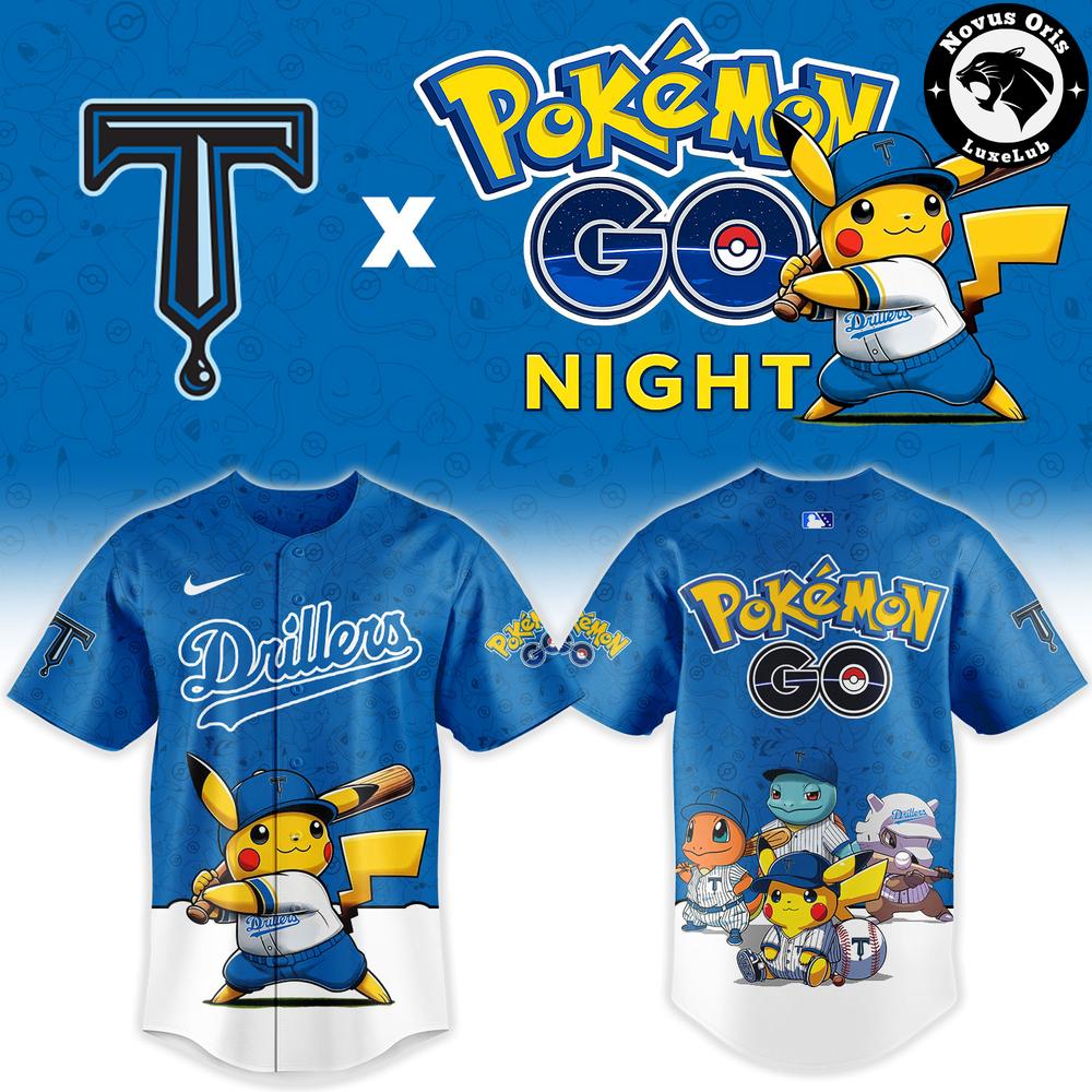 Tulsa Drillers x Pokemon GO Night Limited Edition Baseball Jersey