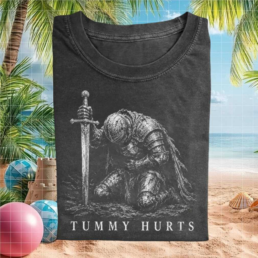 Tummy Hurts Knight Dark Souls Meme Vintage Concert Tour 2026 Shirt