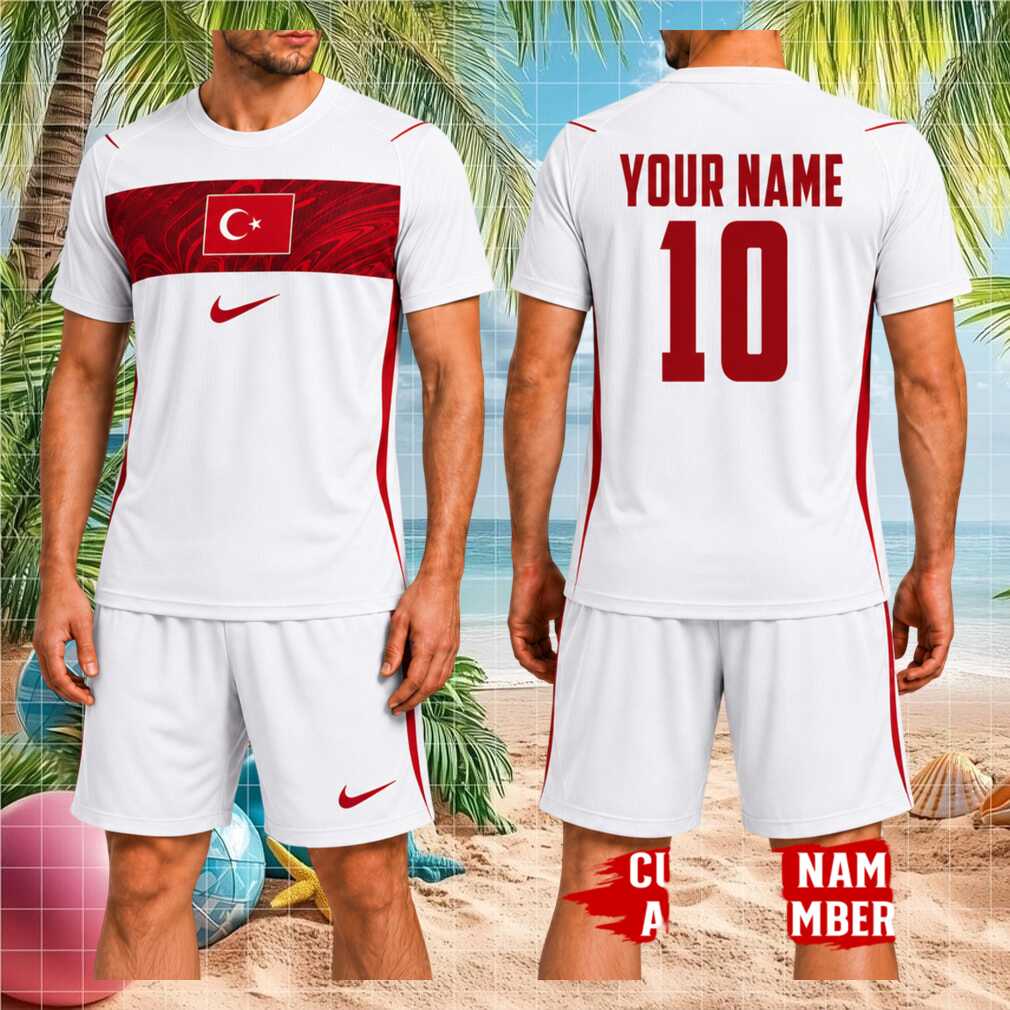 Turkey National Football Team Customized Name and Number Summer Fan Shirt Shirt - Limotees LLC