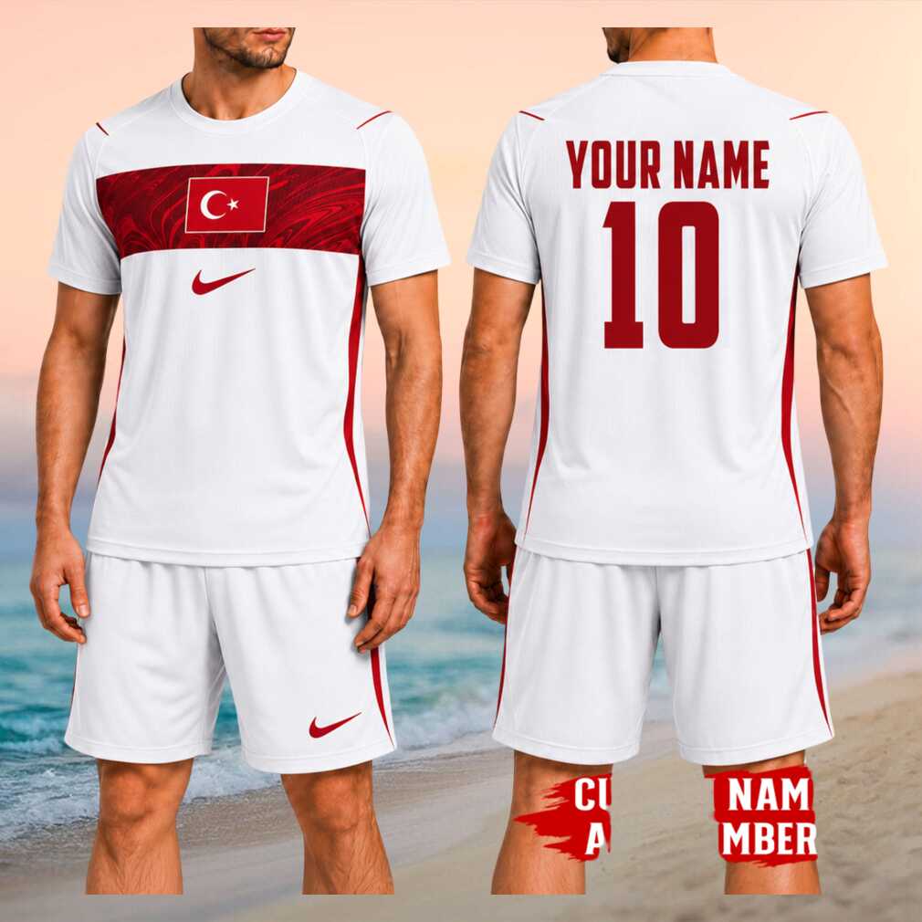 Turkey National Football Team Customized Name and Number Summer Fan Shirt Shirt - Limotees LLC
