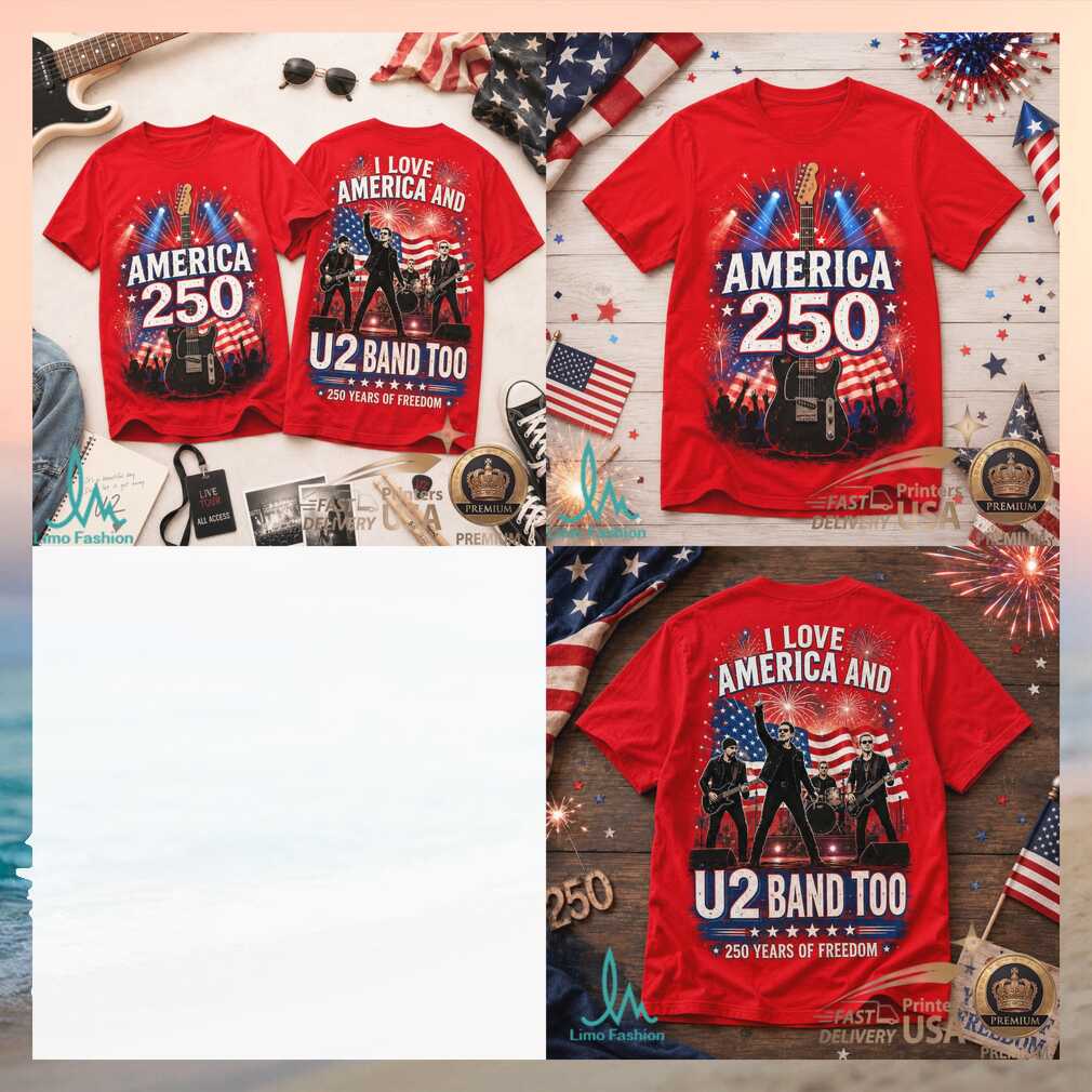 U2 Band America 250 Years Of Freedom Rock Concert Graphic Shirt - Limotees LLC