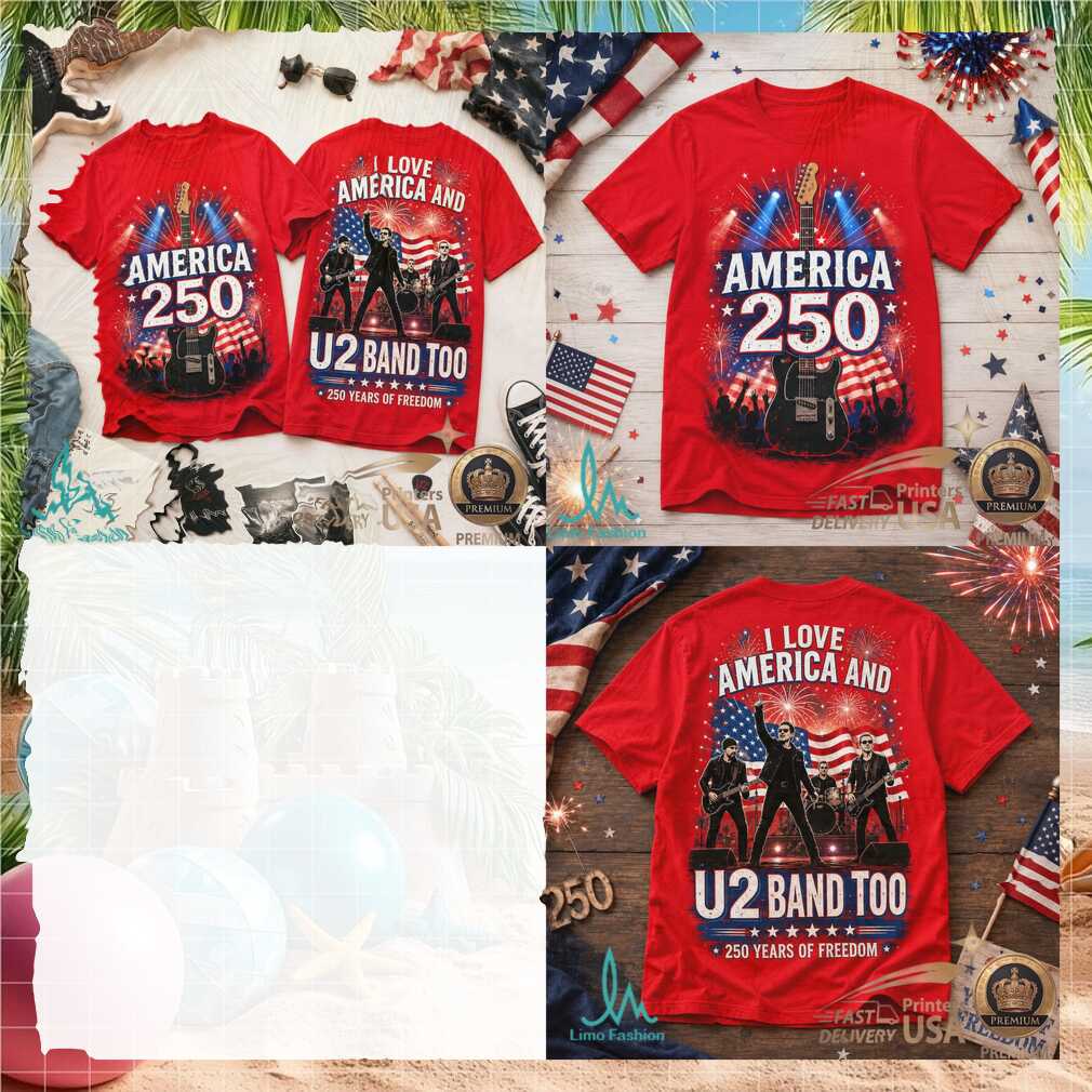 U2 Band America 250 Years Of Freedom Rock Concert Graphic Shirt - Limotees LLC
