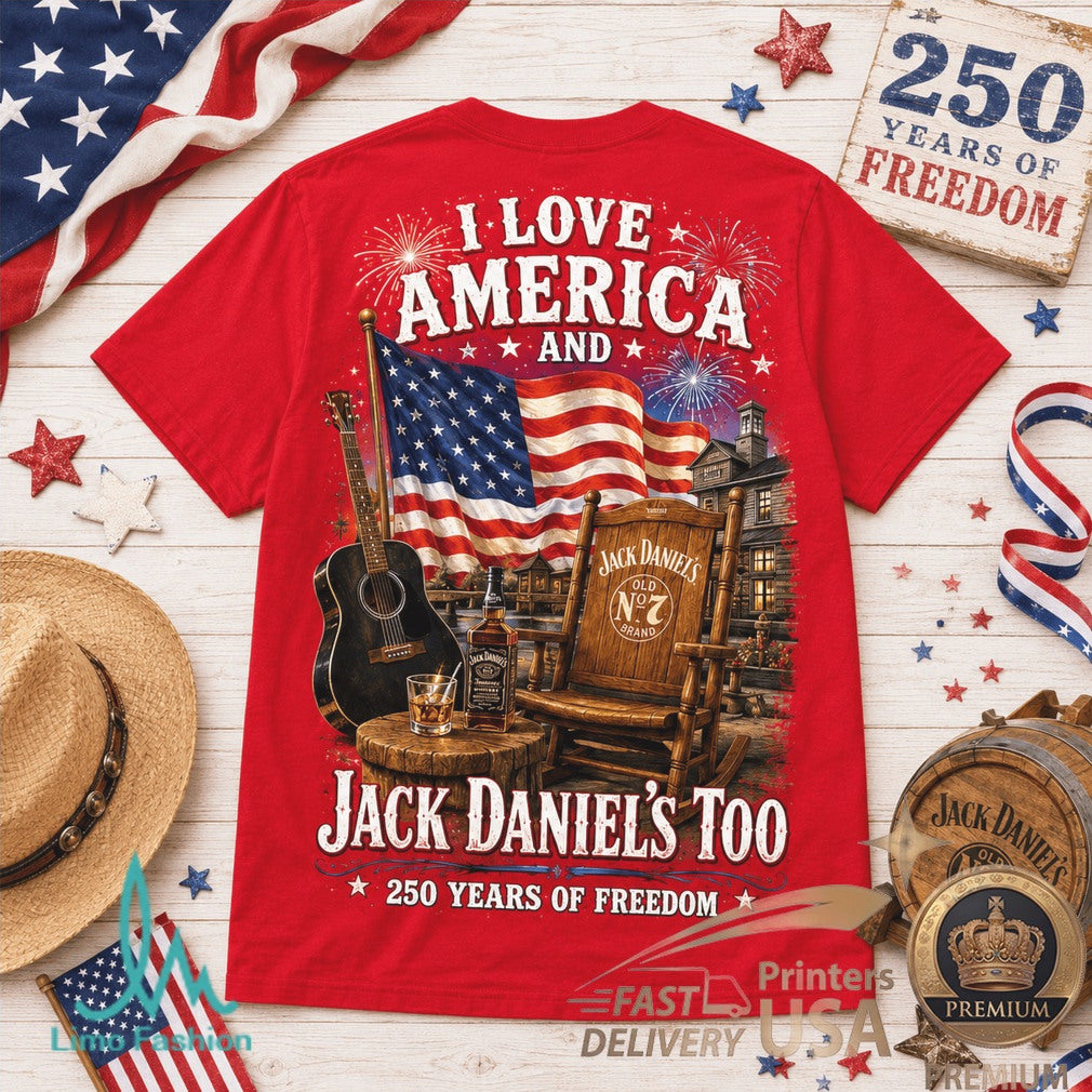 Jack Daniels Whiskey America 250 Years of Freedom Patriotic Shirt - Limotees LLC