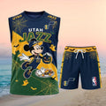 Utah Jazz Mickey Mouse Halloween Pumpkin Basketball Shirt