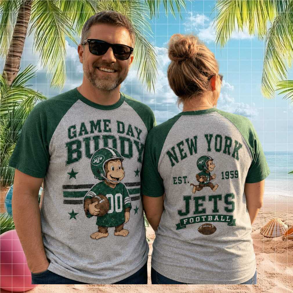 New York Jets Monkey Mascot Game Day Buddy Raglan Shirt