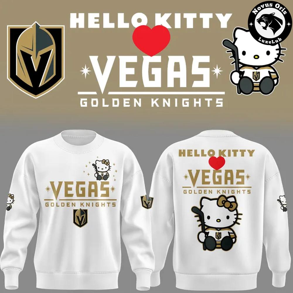 Vegas Golden Knights x Hello Kitty Hockey Cute Limited Edition Sweatshirt