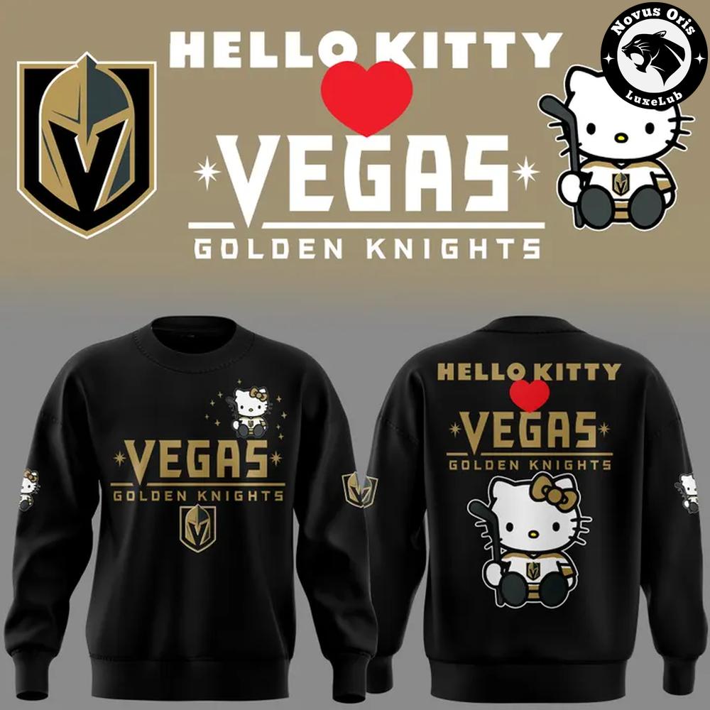 Vegas Golden Knights x Hello Kitty Hockey Cute Limited Edition Sweatshirt