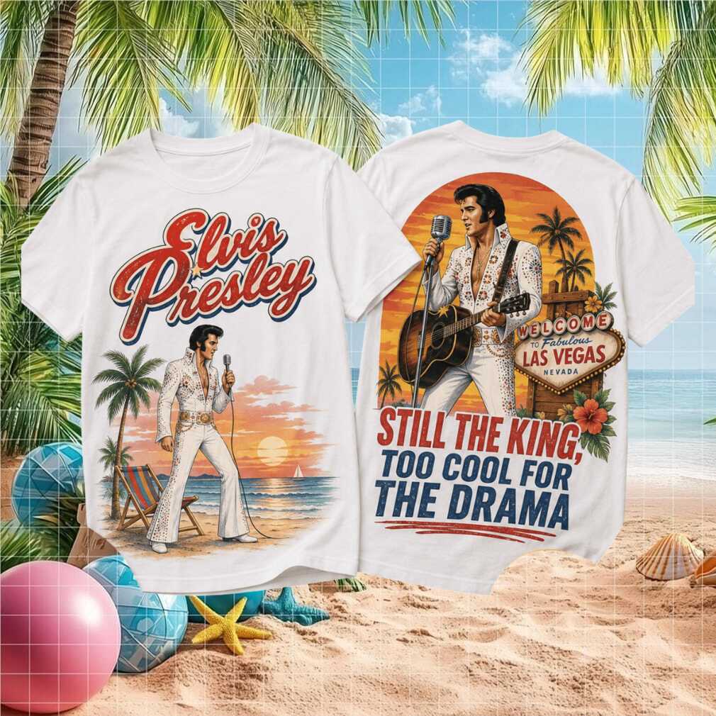 Vintage Elvis Presley Still The King Las Vegas Concert White Unisex Fans Shirt - Limotees LLC