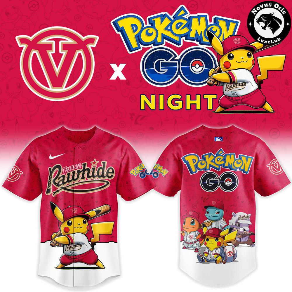 Visalia Rawhide x Pokemon GO Night Limited Edition Baseball Jersey