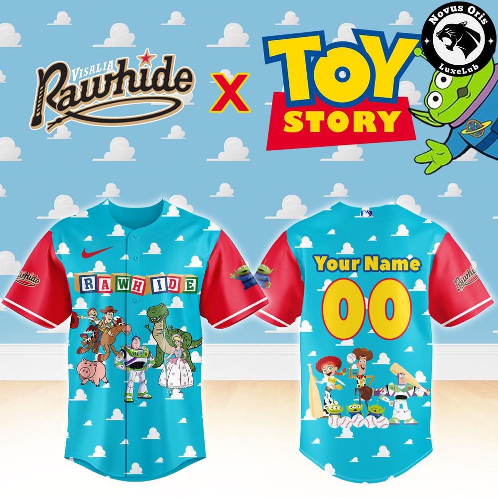 Visalia Rawhide x Toy Story Night Pixar Cartoon Custom Baseball Jersey