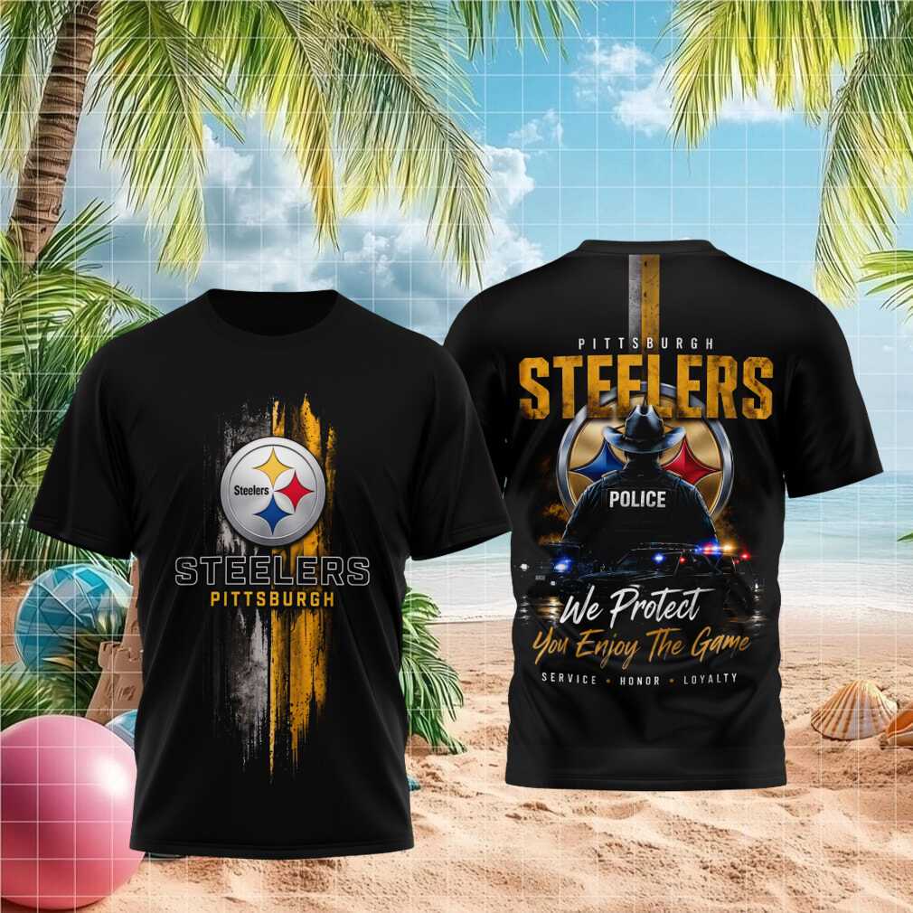 Pittsburgh Steelers Police Officer We Protect You Enjoy The Game Shirt - Limotees LLC