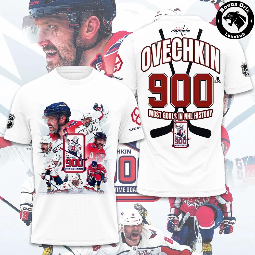 Washington Capitals Alex Ovechkin 900 Goals NHL All-Time Goals Leader T-Shirt