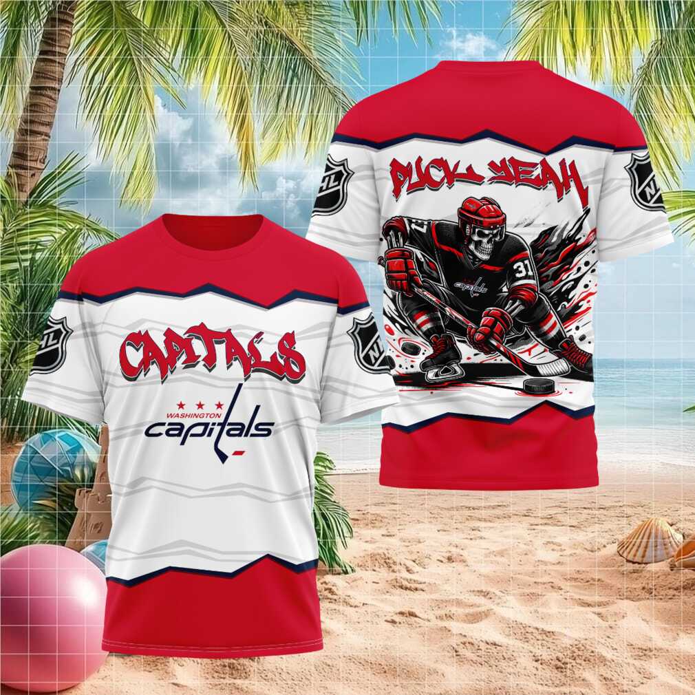 Washington Capitals Hockey Skull Puck Yeah Shirt