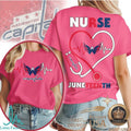 Washington Capitals Nurse Heartbeat Juneteenth T Shirt