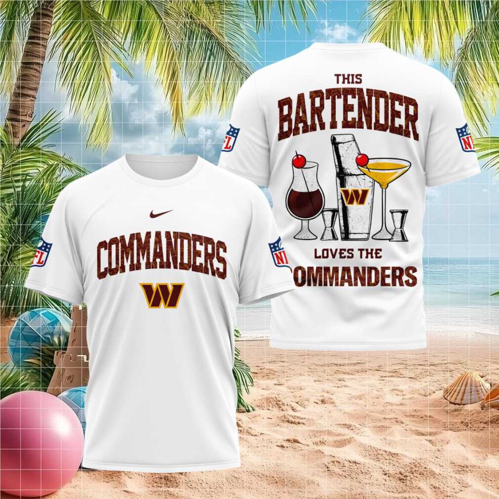 Washington Commanders Bartender Cocktail Graphic Shirt - Limotees LLC