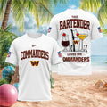 Washington Commanders Bartender Cocktail Graphic Shirt - Limotees LLC