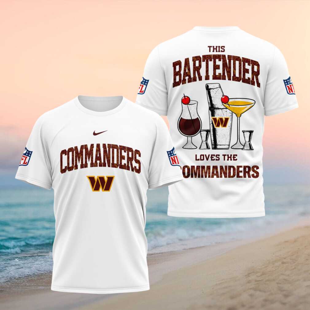 Washington Commanders Bartender Cocktail Graphic Shirt - Limotees LLC