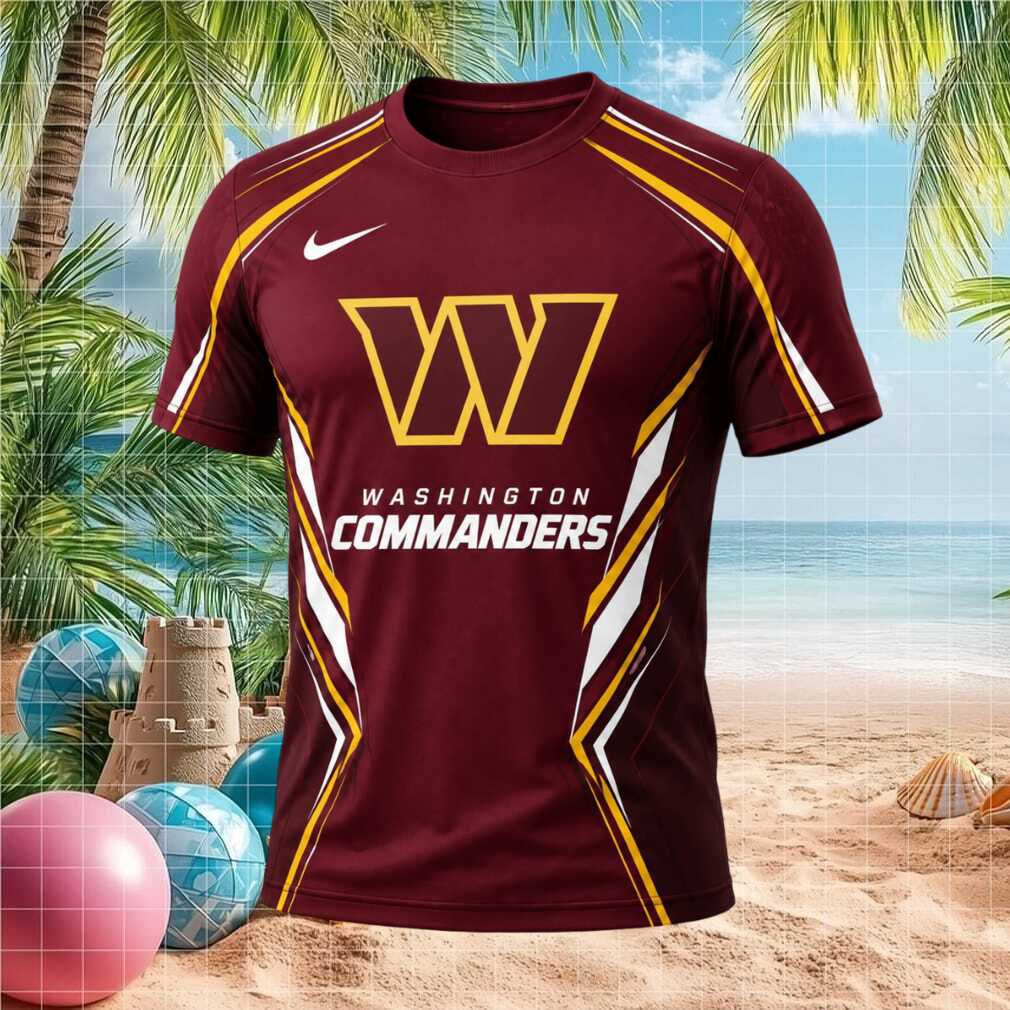 Washington Commanders Football Graphic Print Sport Shirt