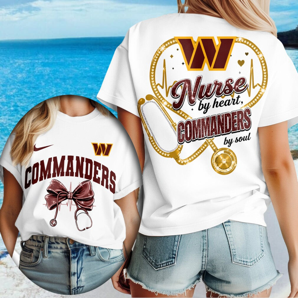 Washington Commanders Nurse Heartbeat Stethoscope Shirt